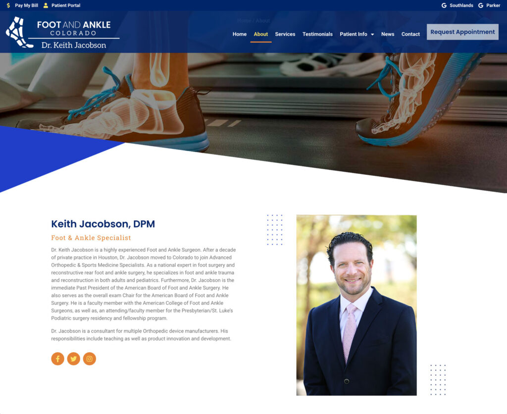 Dr. Jacobson Website - About Page